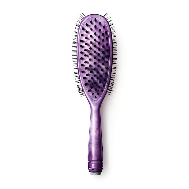 Purple color Hairbrush watercolor vector white background