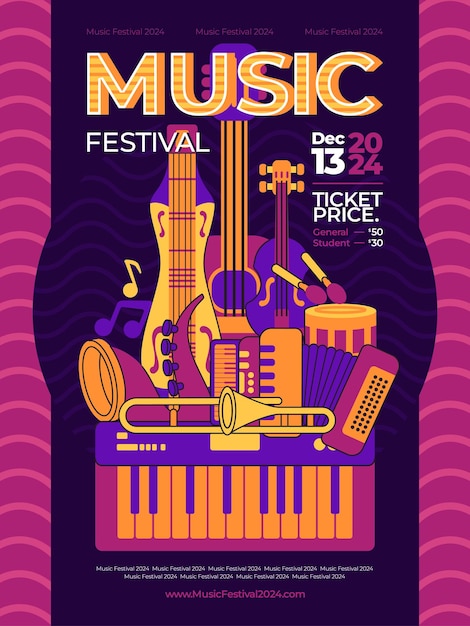 Purple color poster music festival invitation event concert performance entertainment show
