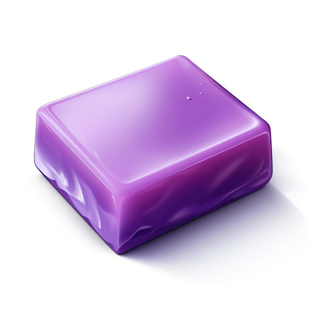 Vector purple color soap isometric vector white background isola