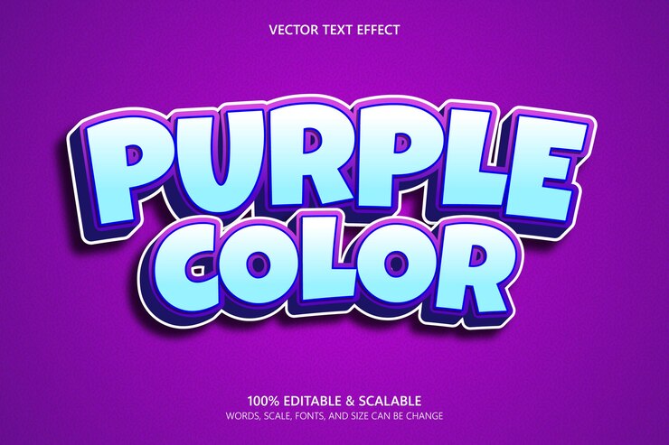 Purple Color Text Effect