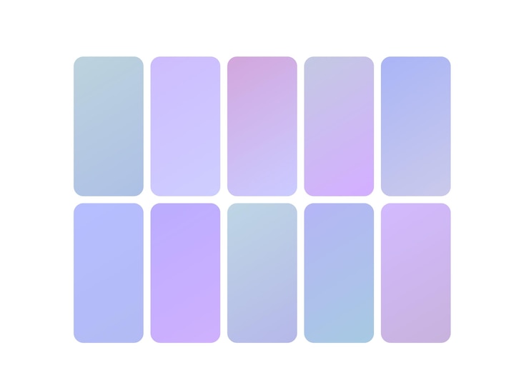 Vector a purple colored set of buttons with a purple shade