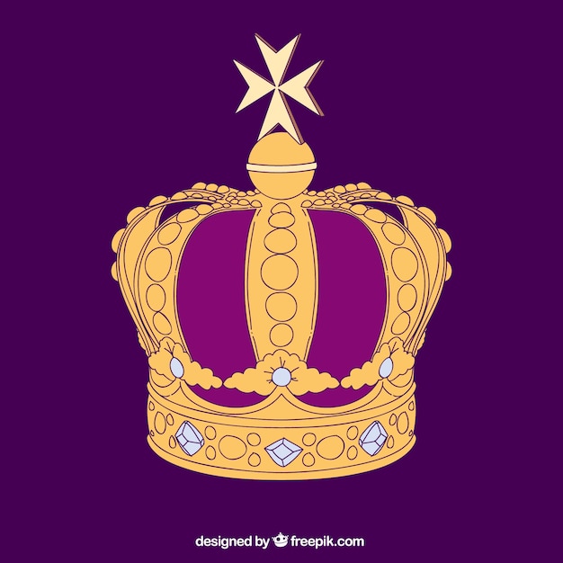 Vector purple crown