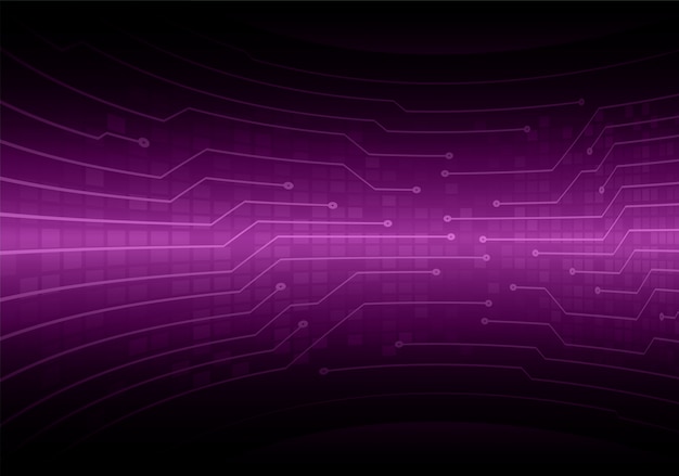 Purple cyber circuit future technology concept background