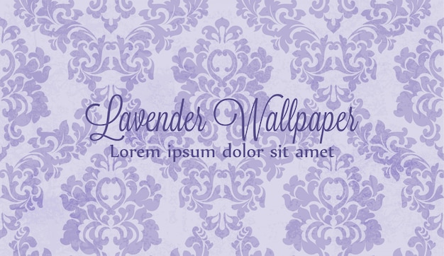 Purple damask ornament pattern