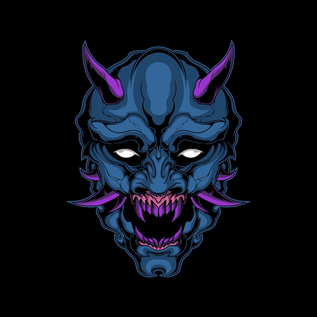 purple demon mask