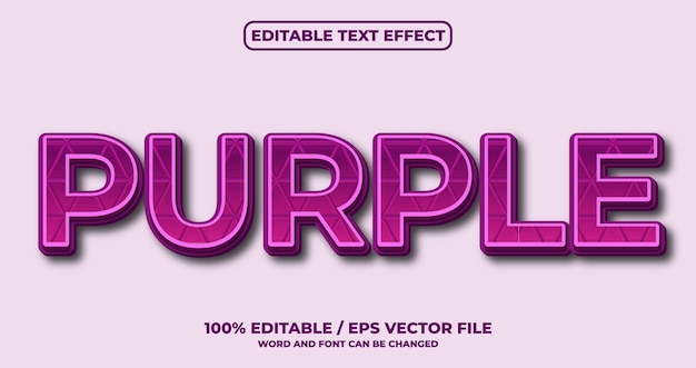 Purple editable text effect