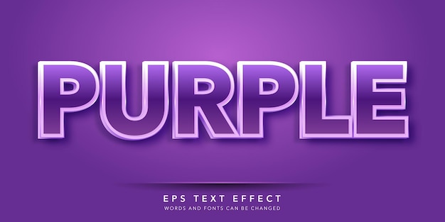 purple editable text effect