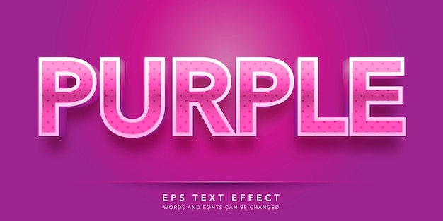 purple editable text effect