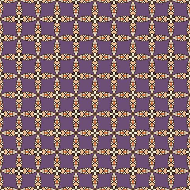 Vector purple ethnic pattern