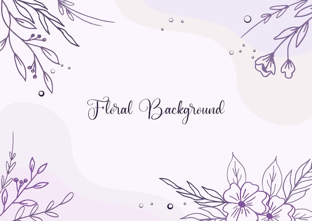 A purple floral background with flowers and bubbles