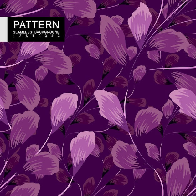 Purple floral seamless pattern