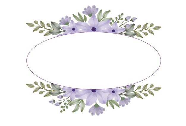 purple flower frame