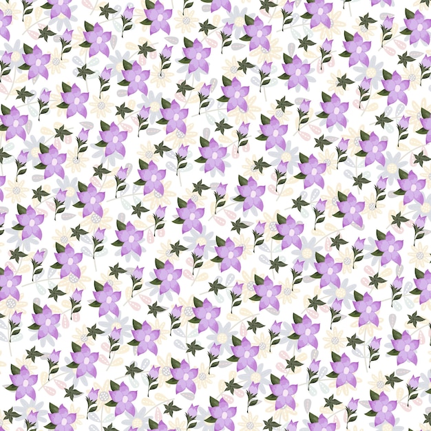 Vector a purple flower pattern by the artist