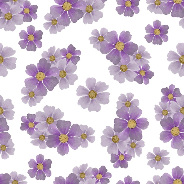 Vettore modello senza cuciture fiore viola per tessuto