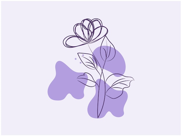 紫色の花が 紫の花が付いている