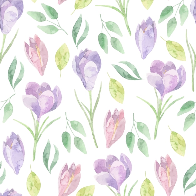 Vector purple flowers pattern background