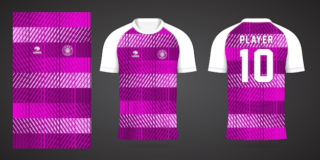 Purple football jersey sport design template