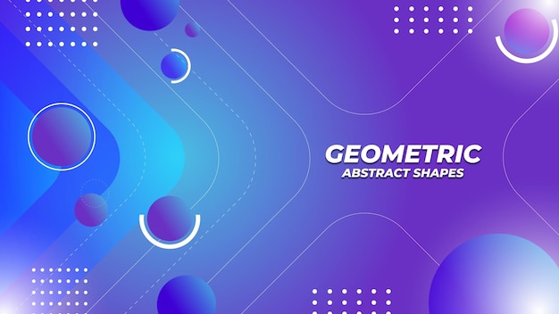 Purple geometric background with circle shapes