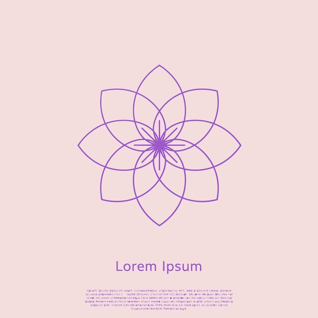 purple geometric flower mandala