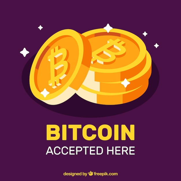 Purple and golden bitcoin design