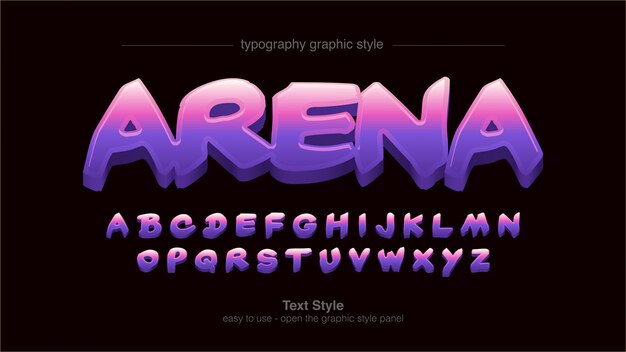 Vector purple gradient brush bold typography