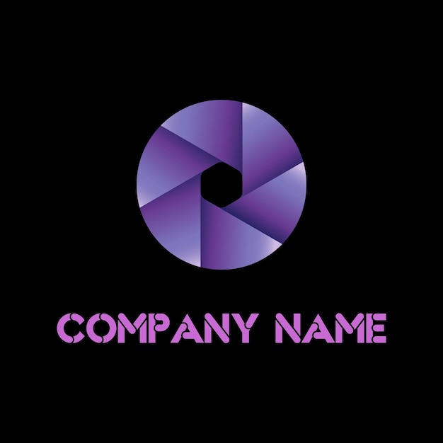 Vector purple gradient circle logo