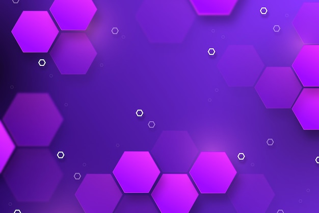 Vector purple gradient hexagonal background