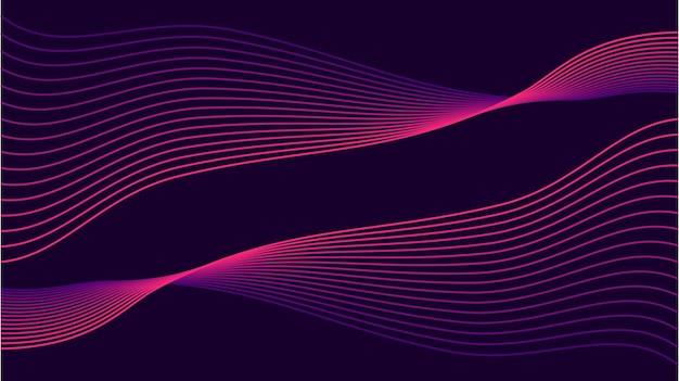 Purple gradient technology linear background vector