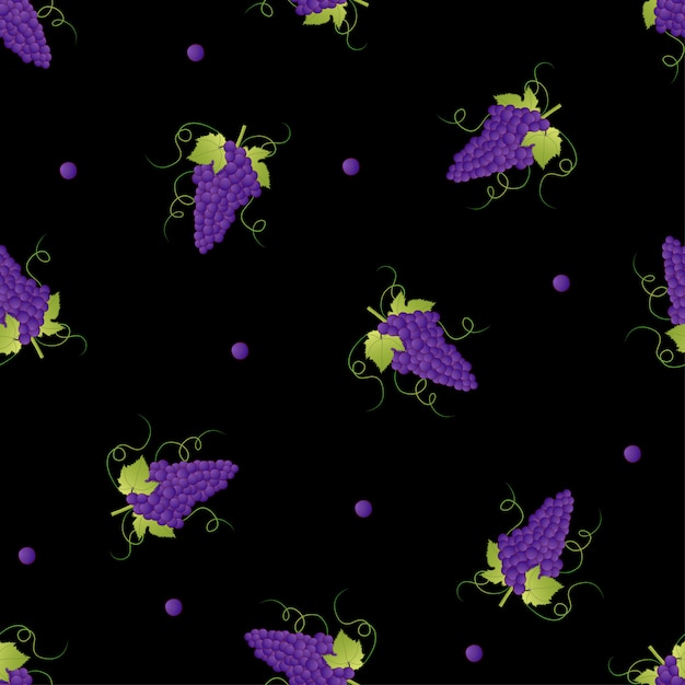 Seamless pattern di uva viola