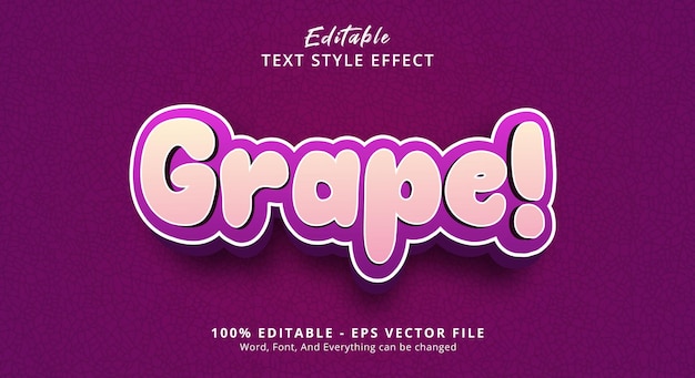 Purple Grape Text Style Effect Editable Text Effect