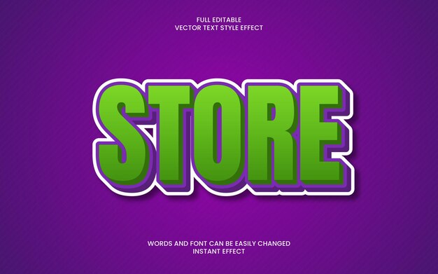 A purple and green poster for store