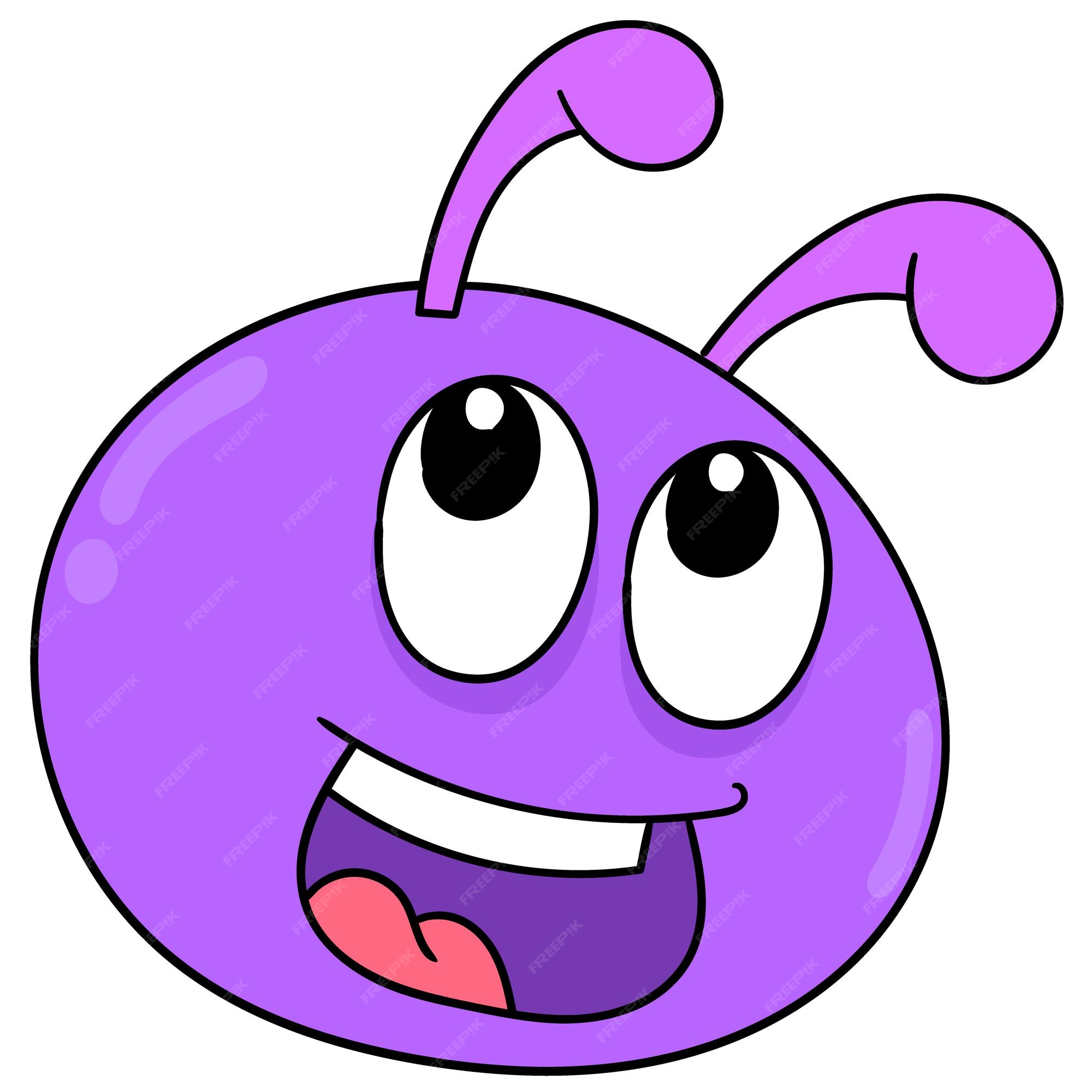 Premium Vector | Purple happy laughing faced caterpillar head, vector illustration carton emoticon. doodle icon drawing Premium Vector | Purple happy laughing faced caterpillar head, vector illustration carton emoticon. doodle icon drawing