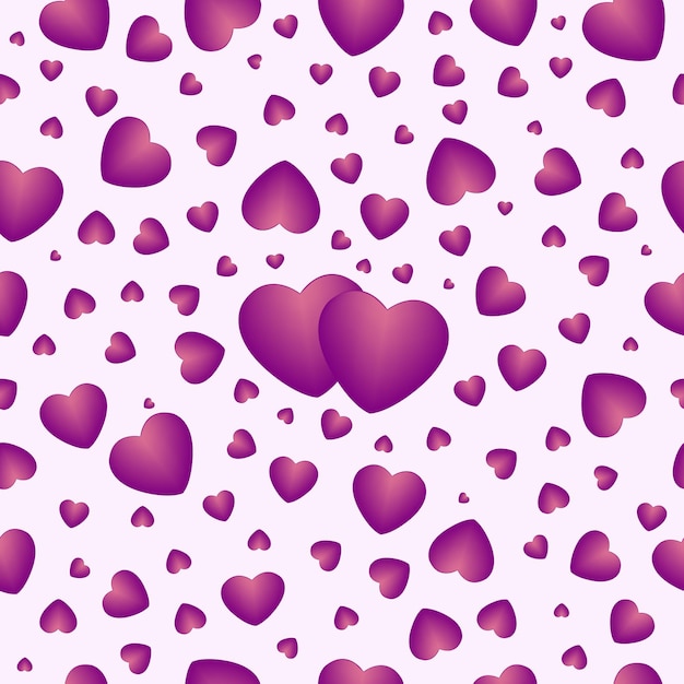 Vector purple heart patterns