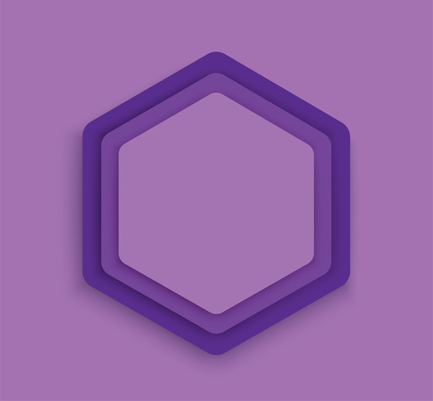 Vector purple hexagon background template