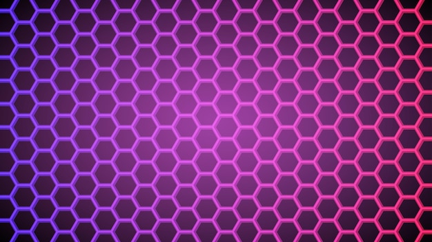 Vector purple hexagon background with blur