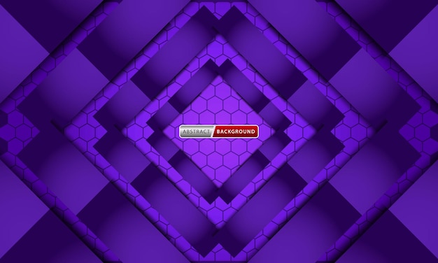 Purple hexagonal abstract luxury background