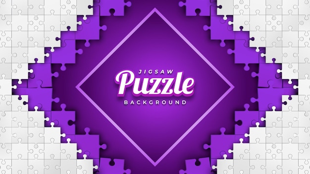 Purple jigsaw puzzle background