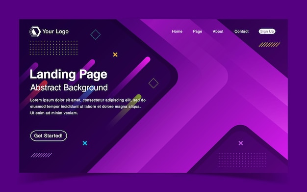 Purple Landing Page Background