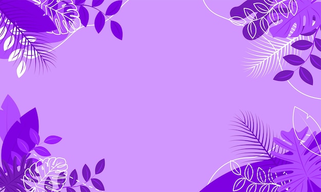 Purple leaf background illustration premium vector