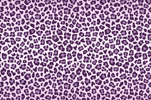 Purple leopard fur horizontal texture vector illustration