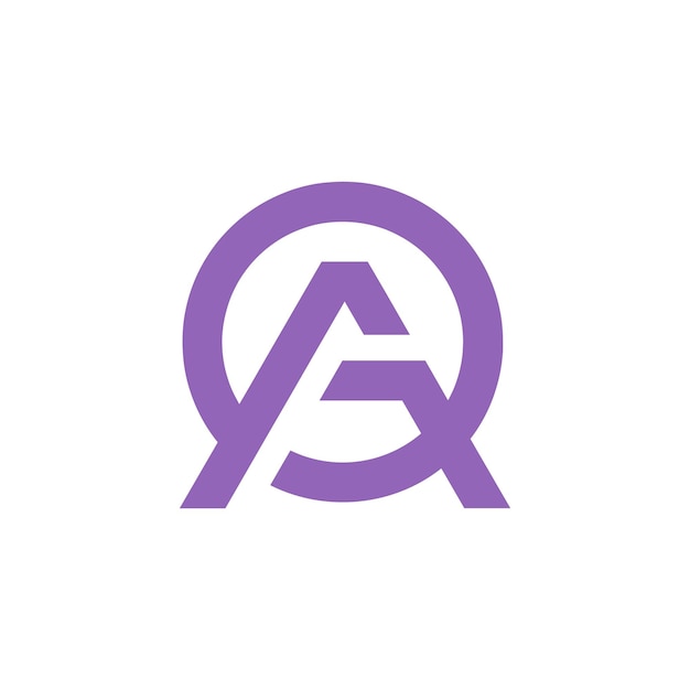 Purple letter a with a circle on the bottom