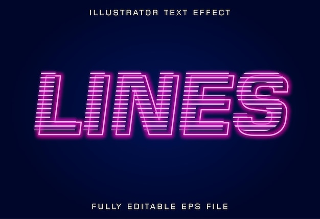 Purple Line text effect