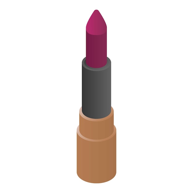 Purple lipstick icon isometric of purple lipstick vector icon for web design isolated on white background