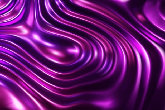 Vector purple liquid molten metal abstract wavy background with light reflects