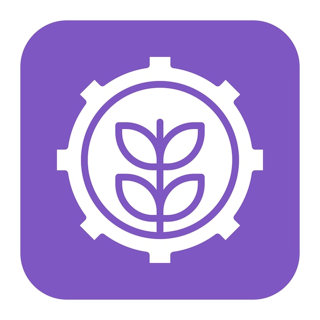 Vector a purple logo with a plant on it