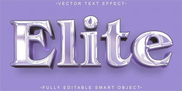 Purple Luxury Glitter Elite Vector Полностью редактируемый смарт-объект Текстовый эффект