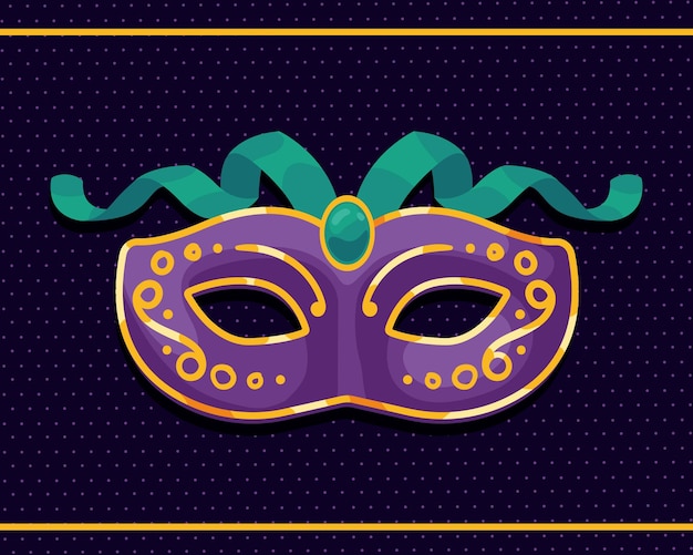 Maschera mardi gras viola