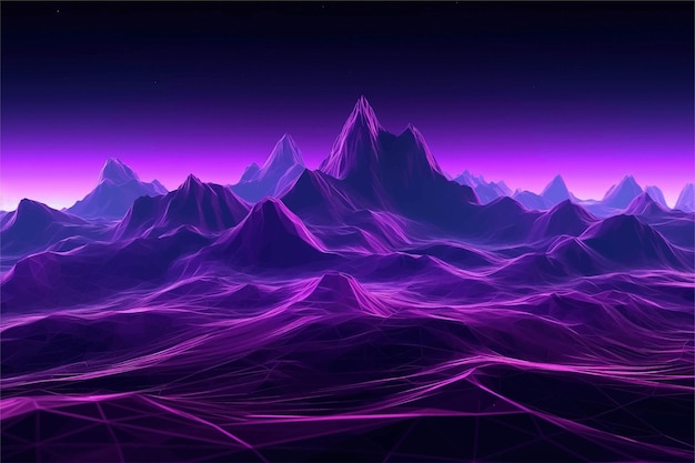 Vector purple mountains in the desert wallpapers