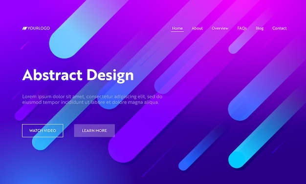 Purple multicolored abstract diagonal line shape landing page background