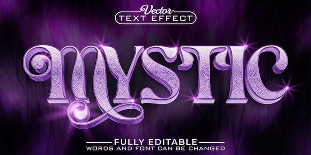 Purple Mystic Vector bewerkbare teksteffectsjabloon